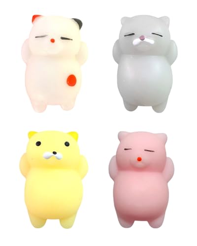TPZORJX 4 Stück weiche Mini-Katzen-Spielzeuge, niedlich, Mochi Soft Cat, stressresistentes Spielzeug, Schiebespielzeug für Kinder und Erwachsene, Entspannungsspielzeug und niedliche Geschenke TPZORJX 4 Stück weiche Mini-Katzen-Spielzeuge, niedlich, Mochi Soft Cat, stressresistentes Spielzeug, Schiebespielzeug für Kinder und Erwachsene, Entspannungsspielzeug und niedliche Geschenke von TPZORJX