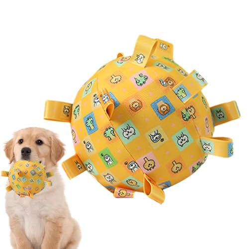 TQEBWUS Hundespielzeug, Fußball, unzerstörbares Hundespielzeug, Kauspielzeug mit Riemen, interaktives Hundespielzeug für kleine und mittelgroße Hunde, lustiges Hundespielzeug TQEBWUS Hundespielzeug, Fußball, unzerstörbares Hundespielzeug, Kauspielzeug mit Riemen, interaktives Hundespielzeug für kleine und mittelgroße Hunde, lustiges Hundespielzeug von TQEBWUS