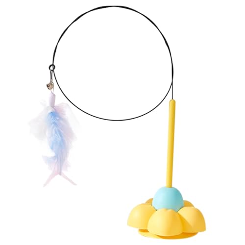 TQEBWUS Interaktives Feder-Katzenstab-Spielzeug,Interaktives Katzen-Federspielzeug - Katzenspielzeug mit klebrigem Saugnapf | Haustiere Indoor-Tanzspielspielzeug für gelangweilte Indoor-Kätzchen TQEBWUS Interaktives Feder-Katzenstab-Spielzeug,Interaktives Katzen-Federspielzeug - Katzenspielzeug mit klebrigem Saugnapf | Haustiere Indoor-Tanzspielspielzeug für gelangweilte Indoor-Kätzchen von TQEBWUS