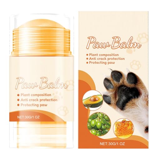 TQEBWUS Pfotenbalsam, Pfotenpflegecreme - Wachsbalsam zum Entfernen von Rissen bei Katzen und Hunden - 30 g Pfotenpflegecreme, Pfotenschutz vor für heißes Pflaster, Sand, Schmutz, Schnee TQEBWUS Pfotenbalsam, Pfotenpflegecreme - Wachsbalsam zum Entfernen von Rissen bei Katzen und Hunden - 30 g Pfotenpflegecreme, Pfotenschutz vor für heißes Pflaster, Sand, Schmutz, Schnee von TQEBWUS