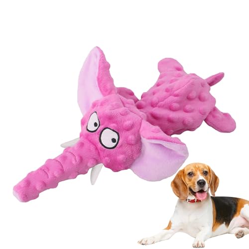 TQEBWUS Quietschendes Hundespielzeug,Hundespielzeug Quietschend - Elefant gefülltes Plüschtier - 11,81 Zoll multifunktionales wiederverwendbares Hunde-Zahnreinigungsspielzeug, TQEBWUS Quietschendes Hundespielzeug,Hundespielzeug Quietschend - Elefant gefülltes Plüschtier - 11,81 Zoll multifunktionales wiederverwendbares Hunde-Zahnreinigungsspielzeug, von TQEBWUS