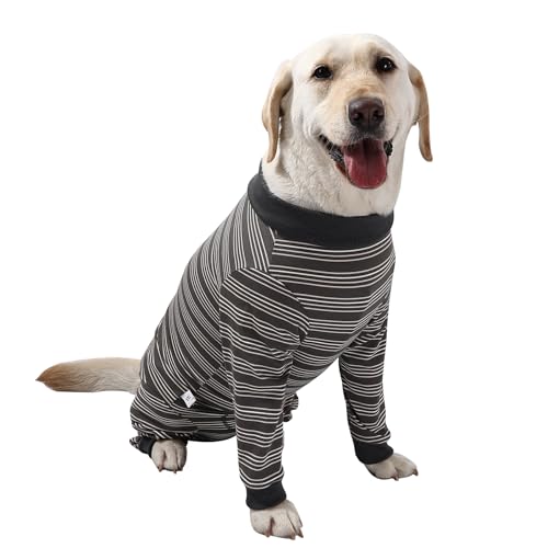 TQFlow Hundbody Nach Op, Body Hund Nach Kastration Hündin Rüde, Wundschutz Professioneller Pet Recovery Suit, Operationsbody Hund Body Atmungsaktiv Hunde Einteiler Schlafanzug (Grau, M) von TQFlow