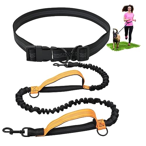 Freihändige Hundeleine, Multifunktionale Verstellbare Hundeleine Zum Laufen, Mit Reflektierenden Nähten for Mittlere Bis Kleine Hunde (Color : Orange) von TQQEPOOL
