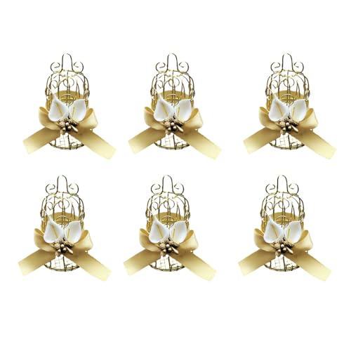 TQUXNGA 6 Stück hohle Vogelkäfig-Eisen-Schmuckhalter für kleine Gegenstände, exquisite Handwerkskunst zur Aufbewahrung von kleinen Accessoires TQUXNGA 6 Stück hohle Vogelkäfig-Eisen-Schmuckhalter für kleine Gegenstände, exquisite Handwerkskunst zur Aufbewahrung von kleinen Accessoires von TQUXNGA