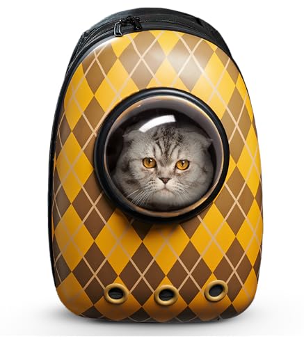 Travel Cat x Argylle Rucksackträger - Fluggesellschaft zugelassene Katzentrage für kleine Katzen Kätzchen - Premium Argylle inspirierter Katzenrucksack für Outdoor, Reisen, Wandern (Argylle Replica von TRAVEL CAT