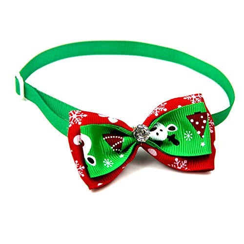 TREESTAR Halsband für Hunde und Katzen, weihnachtliche Schleife, verstellbar, bequem von TREESTAR
