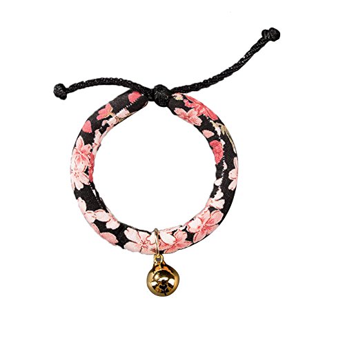TREESTAR Halsband mit Glöckchen, japanischer Stil, bequem, verstellbar, für Katzen und Hunde von TREESTAR