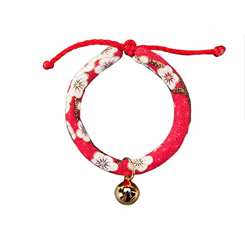 TREESTAR Halsband mit Glöckchen, japanischer Stil, bequem, verstellbar, für Katzen und Hunde von TREESTAR