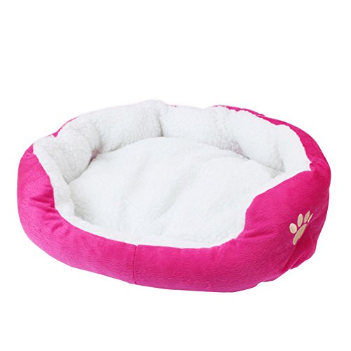 Treestar Hundebett, bequem, Chenille-Bett für Haustiere, Schlafsack, für Haustiere, Größe 50 x 40 x 15 cm (Rosa) von TREESTAR