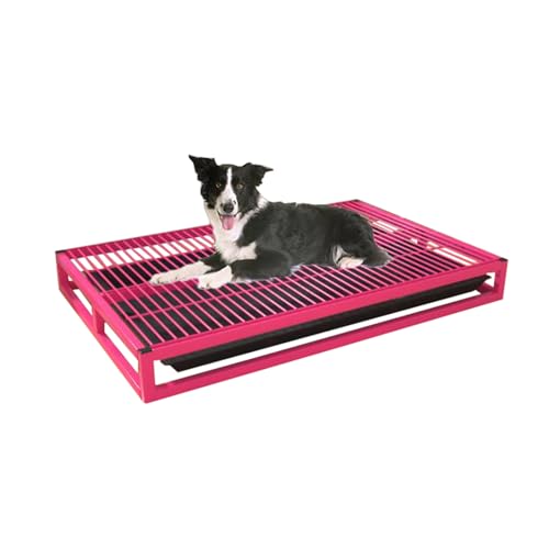 Hundetoilette Haustiere Töpfchen hundeschale Mit Netzgewebe Für Hunde Töpfchenhalter, Hundetöpfchen-Tablett(52cm/20.4in,Rose red) von TRGCJGH