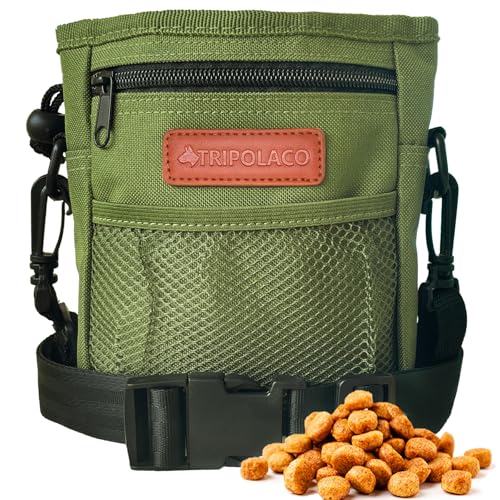 TRIPOLACO Leckerlibeutel für Hunde - Multifunktion Futterbeutel Hundetraining mit viel Stauraum - Gassi Tasche Hund mit Kotbeutelspender für das Gassigehen & Hundetraining (Grün) TRIPOLACO Leckerlibeutel für Hunde - Multifunktion Futterbeutel Hundetraining mit viel Stauraum - Gassi Tasche Hund mit Kotbeutelspender für das Gassigehen & Hundetraining (Grün) von TRIPOLACO