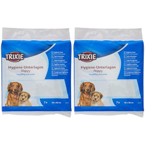 Hygiene-Unterlage Nappy, 40 × 60 cm, 7 St. (Packung mit 2) von TRIXIE