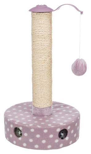TRIXIE Junior Kratzbaum Vlies ideal für kleine Katzen und Kätzchen, Katzenkratzer mit Spielzeug von TRIXIE