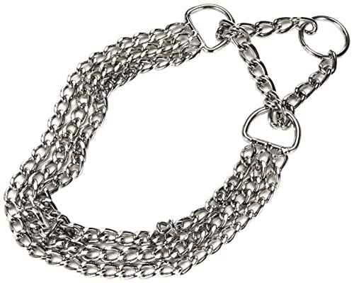 TRIXIE Zug-Stopp-Kettenhalsband Größe L: Halsumfang 50 cm/2,5 mm in silber - stabiles Kettenhalsband 3-reihig für große Hunde, verchromt, leicht zu reinigen, 2266 TRIXIE Zug-Stopp-Kettenhalsband Größe L: Halsumfang 50 cm/2,5 mm in silber - stabiles Kettenhalsband 3-reihig für große Hunde, verchromt, leicht zu reinigen, 2266 von TRIXIE