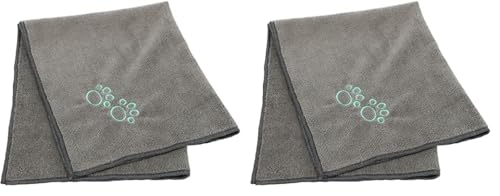 TRIXIE 2350 Handtuch, 50 × 60 cm, Grau, 1 Stück (2er Pack) von TRIXIE