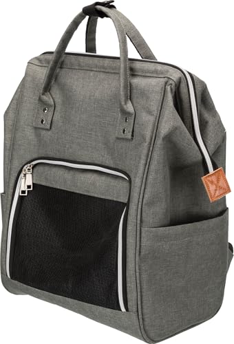 TRIXIE Hunde-Rucksack AVA - Metallverstärkung für Formstabilität - von Oben und vorne zu öffnen - Außentaschen - Kurzleine - herausnehmbare Bodenplatte - 32 x 42 x 20 cm - bis 10 kg - 28840 von TRIXIE