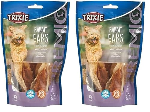 TRIXIE 31808 Premio Rabbit Ears, 80 g (Packung mit 2) von TRIXIE