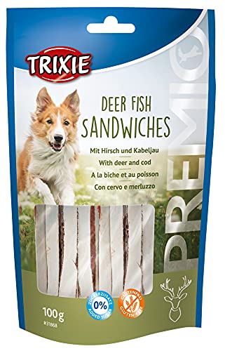 TRIXIE 31868 Premio Deer Fish Sandwiches, 100 g von TRIXIE