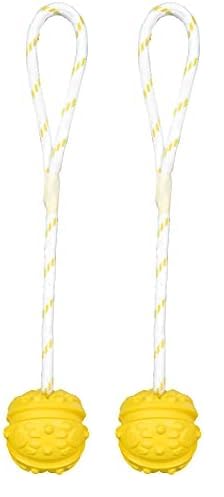 TRIXIE 33482 Ball am Seil, Naturgummi, schwimmt, ø 7/35 cm, farblich Sortiert (Packung mit 2) von TRIXIE