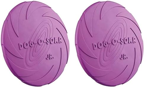 TRIXIE 33500 Dog Disc, Naturgummi, ø 15 cm, zufällige Farbauswahl (Packung mit 2) von TRIXIE
