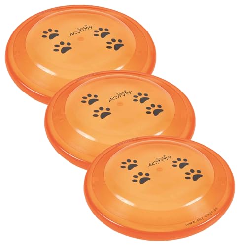 TRIXIE 33561 Dog Activity Dog Disc, bissfest, ø 19 cm (Packung mit 3) von TRIXIE