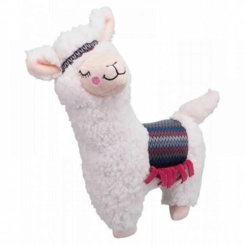 TRIXIE Alpaka Hundespielzeug, assorted color 31 cm, 35899, Plüsch, mit Stimme, bei 30° waschbar von TRIXIE