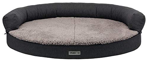 TRIXIE orthopädisches Hundesofa "Vital Sofa Bendson, oval, 75 × 60 cm, dunkelgrau/hellgrau"- 38271 von TRIXIE