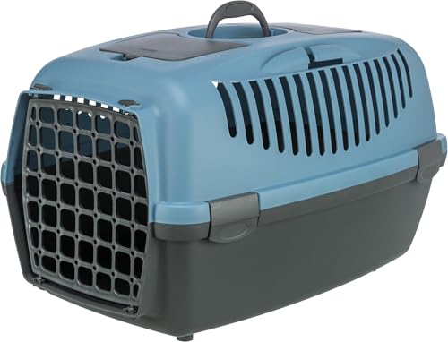 TRIXIE 39832 Transportbox Capri 3, S: 40 × 38 × 61 cm, dunkelgrau/blau von TRIXIE