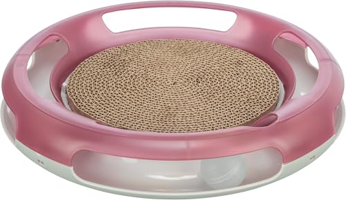 TRIXIE Race & Scratch Katzenspielzeug - mit Kratzpappe und Spielball - rutschfeste Gummifüße - Ball aufschraubbar und mit Catnip oder Rassel befüllbar - ø 37 cm - 41415 TRIXIE Race & Scratch Katzenspielzeug - mit Kratzpappe und Spielball - rutschfeste Gummifüße - Ball aufschraubbar und mit Catnip oder Rassel befüllbar - ø 37 cm - 41415 von TRIXIE