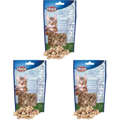 TRIXIE 42756 Premio Freeze Dried Hühnerherzen, 25 g (Packung mit 3) von TRIXIE