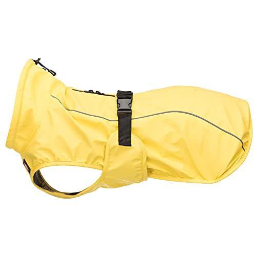 TRIXIE Regenmantel Vimy für Hunde XL gelb – Hunde-Regenjacke mit reflektierenden Elementen für mehr Sicherheit im Dunkeln – bequem & verstellbar - 7978 von TRIXIE