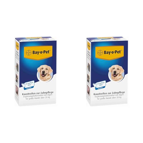 TRIXIE Bayer Bay-0-Pet Zahnpflege Kaustreifen, große Hunde, 140 g (Packung mit 2) von TRIXIE