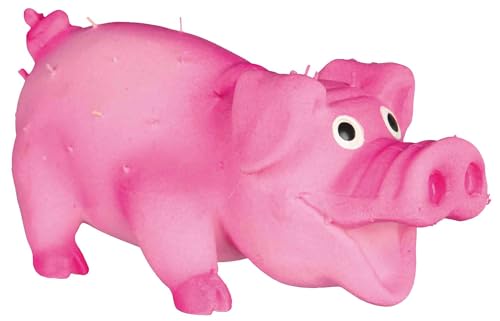 TRIXIE Borstenschwein Hundespielzeug aus Latex, 10 cm, Pink, 35190, Quietscher, Kauspielzeug TRIXIE Borstenschwein Hundespielzeug aus Latex, 10 cm, Pink, 35190, Quietscher, Kauspielzeug von TRIXIE