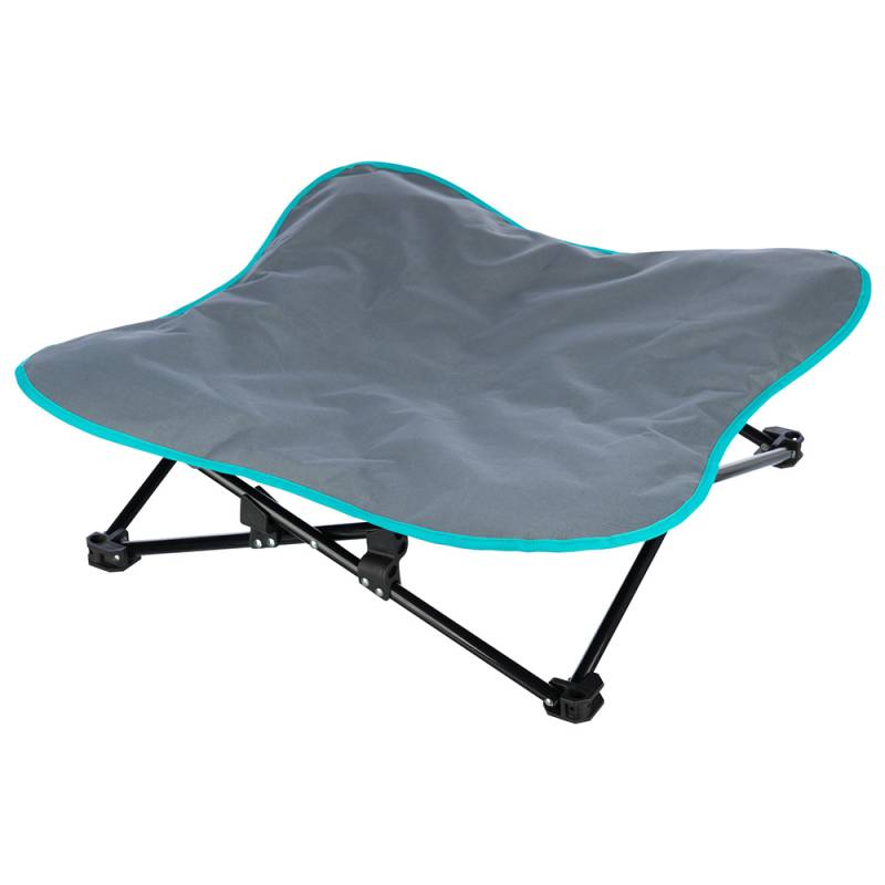 TRIXIE Camping-Bett für Hunde - 88 x 32 x 88 cm, dunkelgrau/petrol von TRIXIE