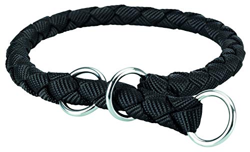 TRIXIE Cavo Zug-Stopp Halsband Größe M–L: Halsumfang 43–51 cm/ø 18 mm in schwarz - Hundehalsband aus Gurtband für mittelgroße bis große Hunde, rund geflochten, 143901 TRIXIE Cavo Zug-Stopp Halsband Größe M–L: Halsumfang 43–51 cm/ø 18 mm in schwarz - Hundehalsband aus Gurtband für mittelgroße bis große Hunde, rund geflochten, 143901 von TRIXIE