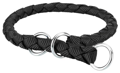 TRIXIE Cavo Zug-Stopp Halsband Größe M: Halsumfang 39–45 cm/ø 12 mm in schwarz - Hundehalsband aus Gurtband für mittelgroße Hunde, rund geflochten, 143801 TRIXIE Cavo Zug-Stopp Halsband Größe M: Halsumfang 39–45 cm/ø 12 mm in schwarz - Hundehalsband aus Gurtband für mittelgroße Hunde, rund geflochten, 143801 von TRIXIE
