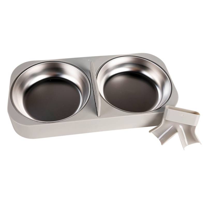 TRIXIE Doppelnapf für Futterautomat TX-C Smart grau von TRIXIE