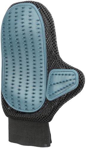 TRIXIE Fellpflege-Handschuh - für Kurzhaar und Rauhaar - entfernt lose Haare, massiert das Tier und bringt Glanz in das Fell - auch für sensible Tiere - schwarz/blau - 18 x 24 cm - 23391 TRIXIE Fellpflege-Handschuh - für Kurzhaar und Rauhaar - entfernt lose Haare, massiert das Tier und bringt Glanz in das Fell - auch für sensible Tiere - schwarz/blau - 18 x 24 cm - 23391 von TRIXIE