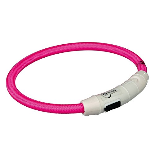 TRIXIE Flash Leuchtring USB XS - S (35 cm/ø 7 mm) pink von TRIXIE