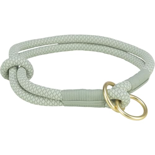 TRIXIE Soft Rope Zug-Stopp-Halsband für Hund, Tau, matt goldfarbene Ringe, Soft Rope Zug-Stopp-Mechanismus, Salbei grün/Mint, XS, S, S-M, M, L, L-XL TRIXIE Soft Rope Zug-Stopp-Halsband für Hund, Tau, matt goldfarbene Ringe, Soft Rope Zug-Stopp-Mechanismus, Salbei grün/Mint, XS, S, S-M, M, L, L-XL von TRIXIE