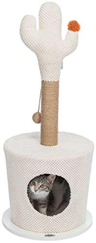 TRIXIE Katzen Kratzbaum Kratztonne HÖHLE MIT Kaktus, 36 × 84 cm, Creme- 44414 TRIXIE Katzen Kratzbaum Kratztonne HÖHLE MIT Kaktus, 36 × 84 cm, Creme- 44414 von TRIXIE