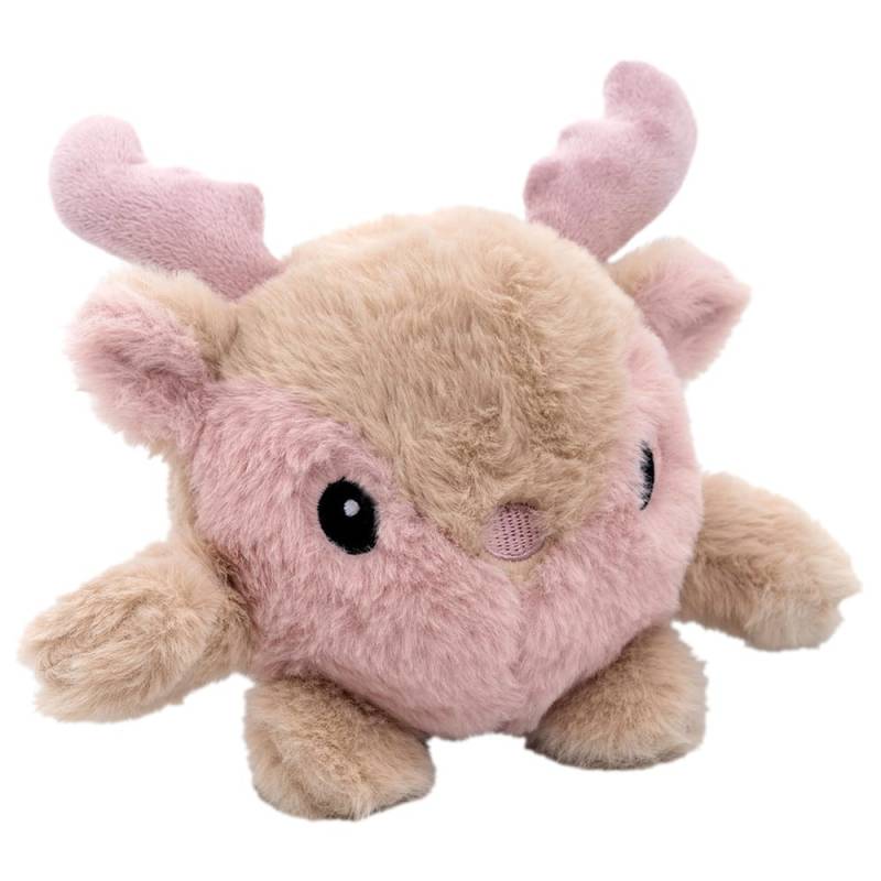 TRIXIE Hunde-Plüschspielzeug Xmas Reindeer braun-rosa, Maße: ca. 18 cm von TRIXIE