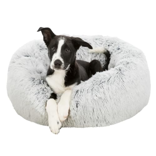 TRIXIE Hundebett Harvey ø 80 cm in weiß-schwarz - wuschliges Hundekissen mit Langhaar-Plüsch - Hundekorb für große Hunde - rutschfest und waschbar - 37321 TRIXIE Hundebett Harvey ø 80 cm in weiß-schwarz - wuschliges Hundekissen mit Langhaar-Plüsch - Hundekorb für große Hunde - rutschfest und waschbar - 37321 von TRIXIE