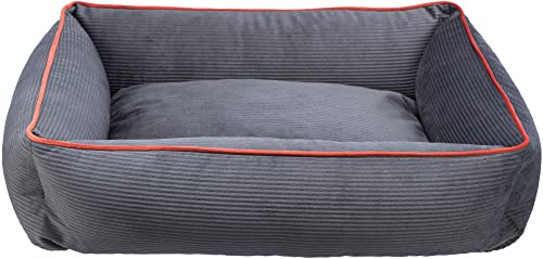 TRIXIE Hundebett Romy 90 × 75 cm in grau - schickes Hundekissen aus feinem Samt-Cord - Hundekorb für mittelgroße Hunde - rutschfest und waschbar - 37667 TRIXIE Hundebett Romy 90 × 75 cm in grau - schickes Hundekissen aus feinem Samt-Cord - Hundekorb für mittelgroße Hunde - rutschfest und waschbar - 37667 von TRIXIE