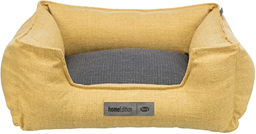 TRIXIE Hundebett Talis 60 × 50 cm in gelb/dunkelgrau - elegantes Hundebett aus gemütlichem Webstoff - Hundekorb für mittelgroße Hunde - rutschfest und waschbar - 37560 TRIXIE Hundebett Talis 60 × 50 cm in gelb/dunkelgrau - elegantes Hundebett aus gemütlichem Webstoff - Hundekorb für mittelgroße Hunde - rutschfest und waschbar - 37560 von TRIXIE