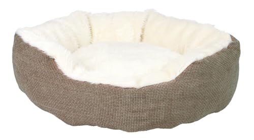 TRIXIE Hundebett Yuma ø 45 cm in braun/wollweiß - Softes Hundekissen mit Langhaar-Plüsch - Hundekorb für kleine Hunde - mit integriertem Kissen - 37041 TRIXIE Hundebett Yuma ø 45 cm in braun/wollweiß - Softes Hundekissen mit Langhaar-Plüsch - Hundekorb für kleine Hunde - mit integriertem Kissen - 37041 von TRIXIE
