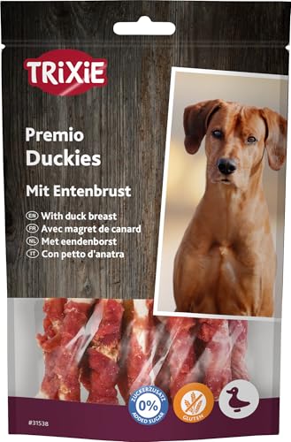 TRIXIE Hundeleckerli PREMIO Hunde-Duckies 100g - Premium Leckerlis für Hunde glutenfrei - ohne Getreide & Zucker, schmackhafte Belohnung für Training & Zuhause - 31538 TRIXIE Hundeleckerli PREMIO Hunde-Duckies 100g - Premium Leckerlis für Hunde glutenfrei - ohne Getreide & Zucker, schmackhafte Belohnung für Training & Zuhause - 31538 von TRIXIE