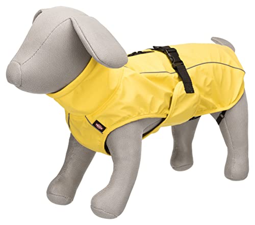 TRIXIE Regenmantel Vimy für Hunde L gelb – Hunde-Regenjacke mit reflektierenden Elementen für mehr Sicherheit im Dunkeln – bequem & verstellbar - 7976 von TRIXIE