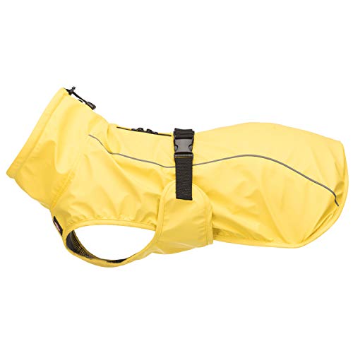TRIXIE Regenmantel Vimy für Hunde M gelb – Hunde-Regenjacke mit reflektierenden Elementen für mehr Sicherheit im Dunkeln – bequem & verstellbar - 7974 von TRIXIE