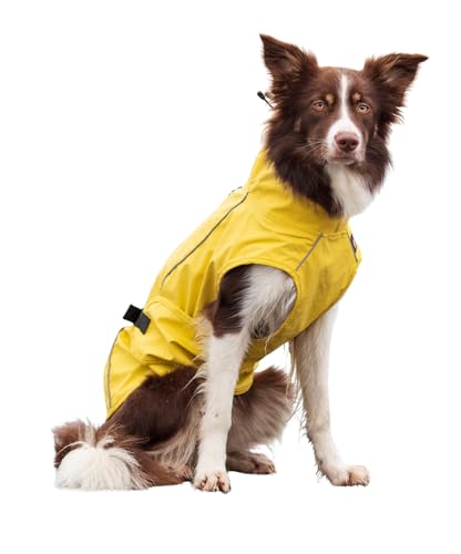 TRIXIE Regenmantel Vimy für Hunde XS gelb – Hunde-Regenjacke mit reflektierenden Elementen für mehr Sicherheit im Dunkeln – bequem & verstellbar - 7971 von TRIXIE